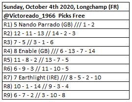 Victoreado1966's tweet photo. Sunday, October 4th 2020, @Victoreado_1966
#Longchamp_FR #PicksFree
ALL RACES - OFFICIAL PROGRAM : https://t.co/r9nVstV1Jb