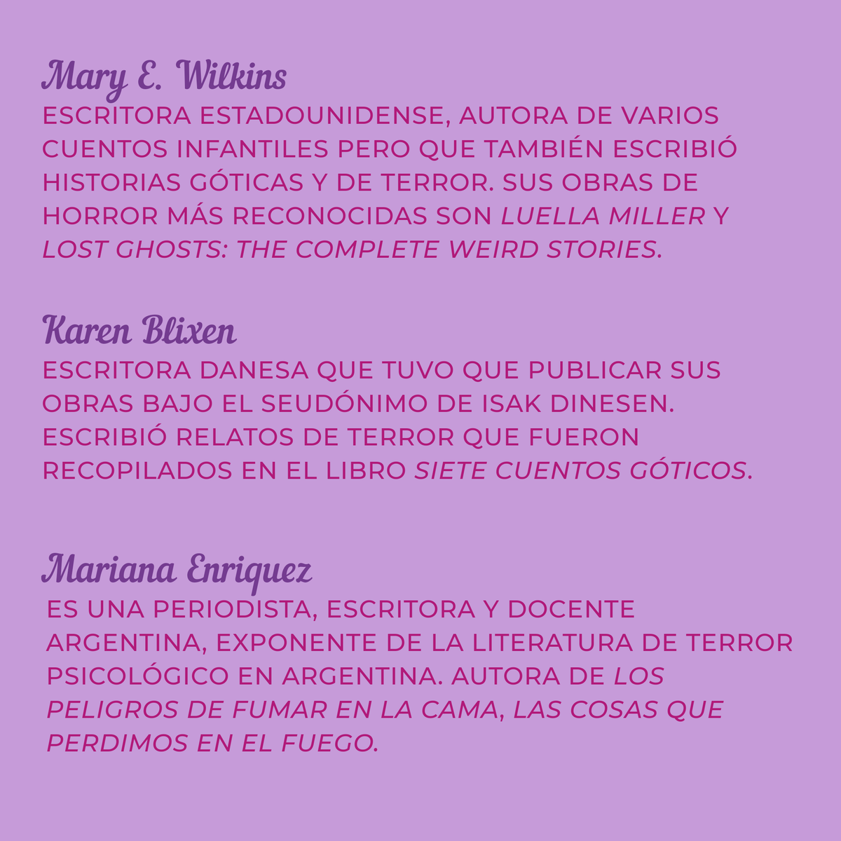 xwondervan's tweet photo. ¡Octubre del Terror! Junto a las fantásticas de @FinalGirlsChile creamos un aquelarre y nos unimos para honrar a nuestras ancestras literarias y terroríficas.

Únete nosotras. Conoce a las escritoras de terror. 💀👻👹 #LiteraryWitches #LeoAutorasOct #leemujeres https://t.co/d0YsJZ2ReO