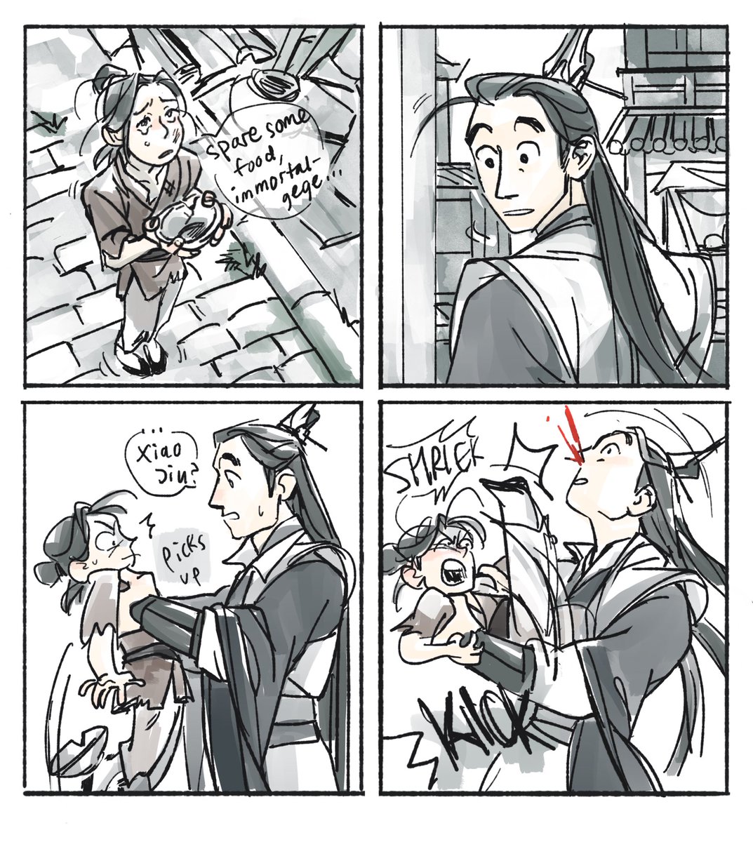 reaches bodily over canon to hand yqy another xiao jiu #qijiu #svsss