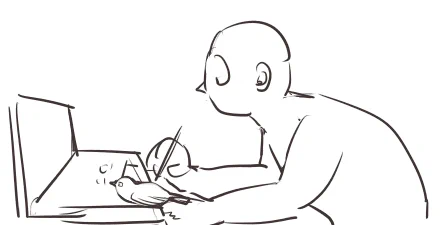 わしが作業してんのに飼ってる鳥までモニターを見てる… 