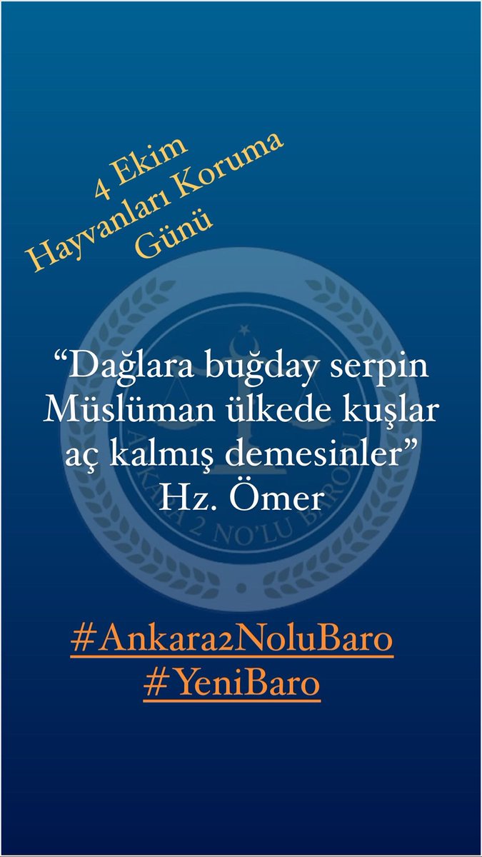 yerikel's tweet photo. ...
4 Ekim Hayvanları Koruma Günü
#Ankara2NoluBaro
#YeniBaro
#4Ekim
#HayvanlarıKorumaGünü ..
#animalprotectionday https://t.co/msxwJbHqw1