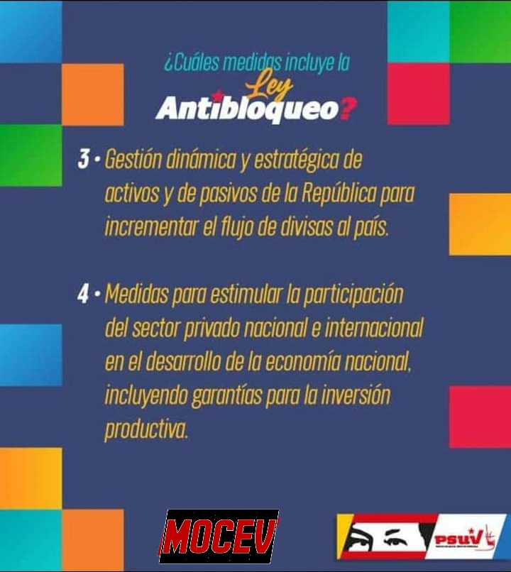 Mocev2020's tweet photo. #EnFotos 📷
🚩✊🏻 *Ley antibloqueo para defender a Venezuela.* 🇻🇪
📲 *Desliza y conoce las medidas que incluye la ley antibloqueo.*
🚩 *Moises Garcia Duarte, candidato a Diputado por el voto lista nacional Psuv-Gpp.* https://t.co/M6rQCOkWtJ