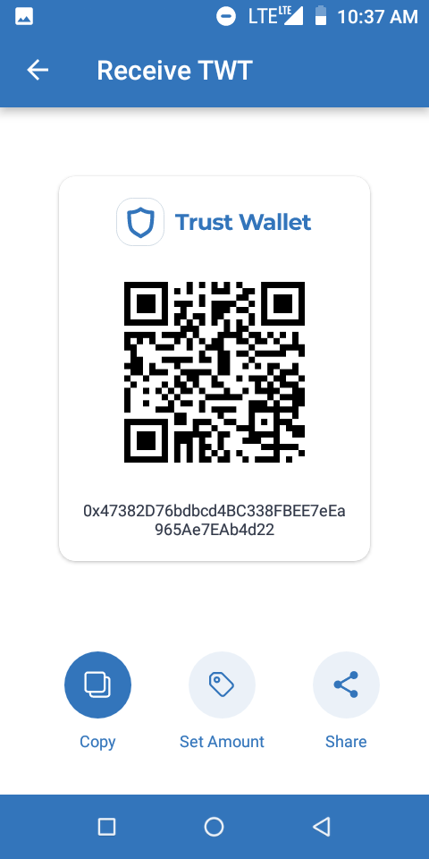 Atikaslam0's tweet photo. @TrustWalletApp BEP20 TWT address
0x47382D76bdbcd4BC338FBEE7eEa965Ae7EAb4d22 https://t.co/qqBIP96zj7
