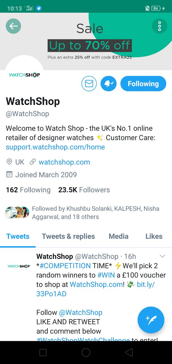 sandeep0_07's tweet photo. @WatchShop Done 👍

#COMPETITION #WatchShopWatchChallenge 
@WatchShop ❤️

Join @GoldQueenie4 @satyapaljain_86 @Dazzlingcutie1 @deora_gunjan @kusumsolanki17 @KpParmar98 @shubhamanyu @SJ_0016 @Desimasti786 @khemka_nidhi @jinijony08 @imPalak18 @Tuaa74 @xxIAm_Dangerxx @ImNitinRoshan https://t.co/vxz69KHuWn