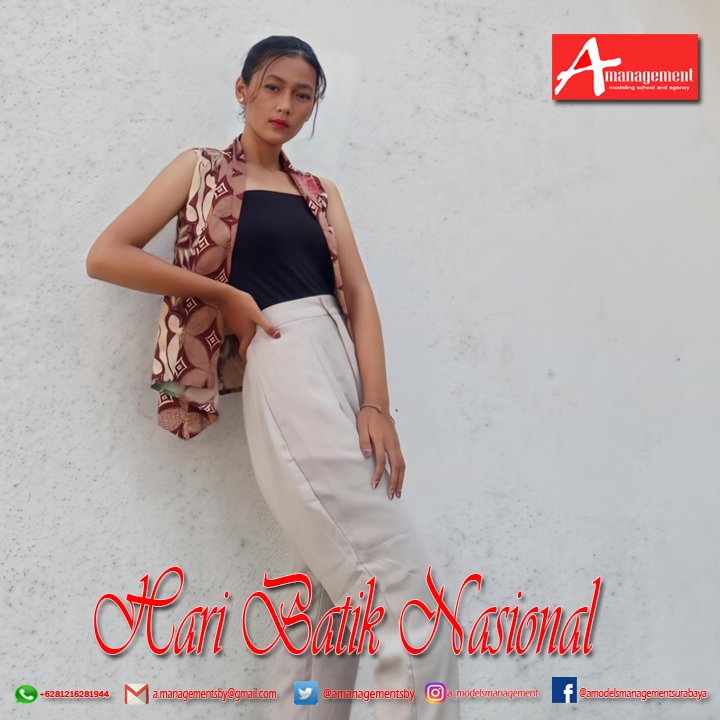 Amanagementsby's tweet photo. Selamat #HariBatikNasional 
#amodelsmanagement #Surabaya https://t.co/bPzlUh968M