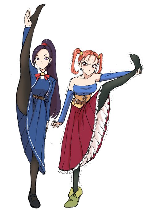 お題箱
涼しい顔でI字バランスを決めるマルティナとちょっとキツそうなゼシカ。 