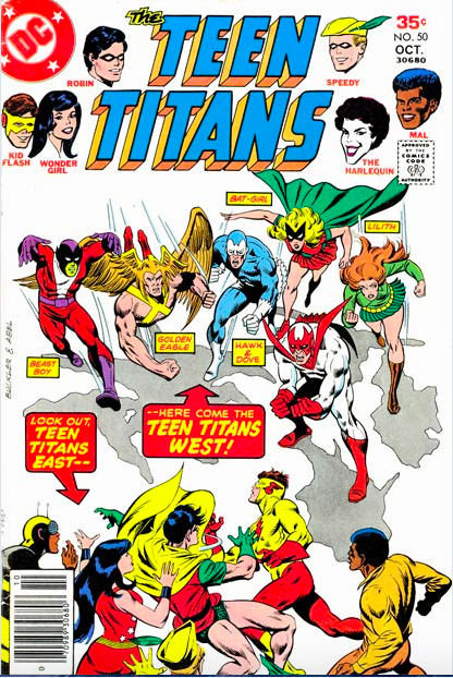 Betty would disappear from comics until 1977 when Bob Rozakis rescued her from limbo by making her part of the Titans West in Teen Titans Vol 1 #50. In a three issue arc the Titans West were formed. The team consisted of Don and Hank Hall, Lilith Clay, Garfield Logan, and Betty.