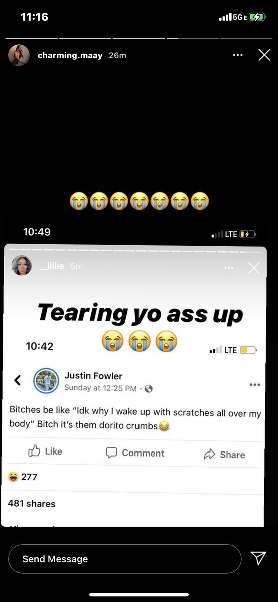 chellexooo's tweet photo. this shit so funny 😭😭😭😭 https://t.co/aoOcuZfxKo
