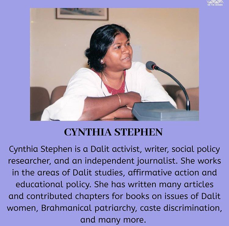 A Thread of Feminist Dalit Women in India   #JusticeForDalits CYNTHIA STEPHEN