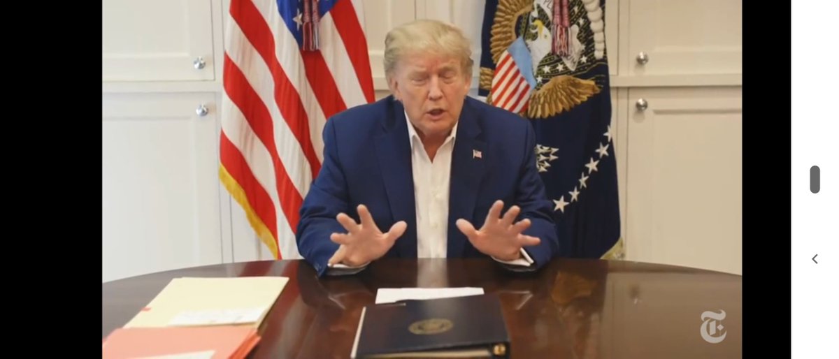wackyracky1's tweet photo. Is anyone else troubled that Trump has lost his orange glow? He looks almost human, I mean normal.
#wackythoughts #TrumpHasCovid #CovidCaughtTrump #maskup #orange https://t.co/HkDkYacrHa