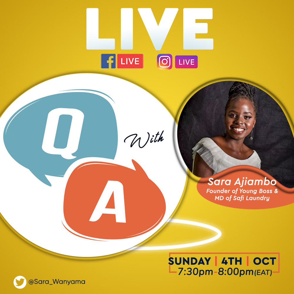 Sara_Wanyama's tweet photo. Don't miss! Tag a friend for tonight's conversation...
#financialBoss #personalfinance #financialliteracy #financialadvisor #finance #moneymatters #moneyquestions #EliudKipchoge https://t.co/hmnmRCAa2L