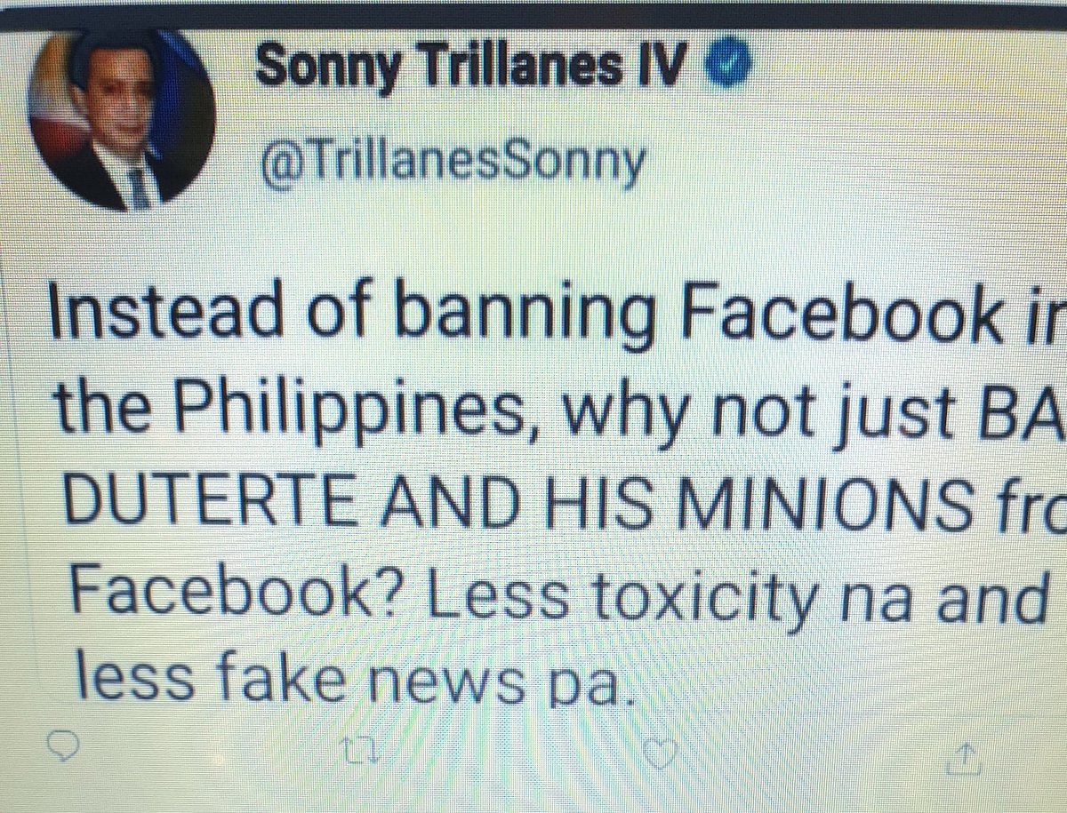 ai_ceniza's tweet photo. Hahaha....Ang Presidente ng Bansa na minahal ng mayorya ang i ban sa sarili nyang bansa???!!!! Seriously, Sonny??? Or pruweba ito na mentally-ill ka na nga!!!! Get lost. https://t.co/OqYfT6DsP8