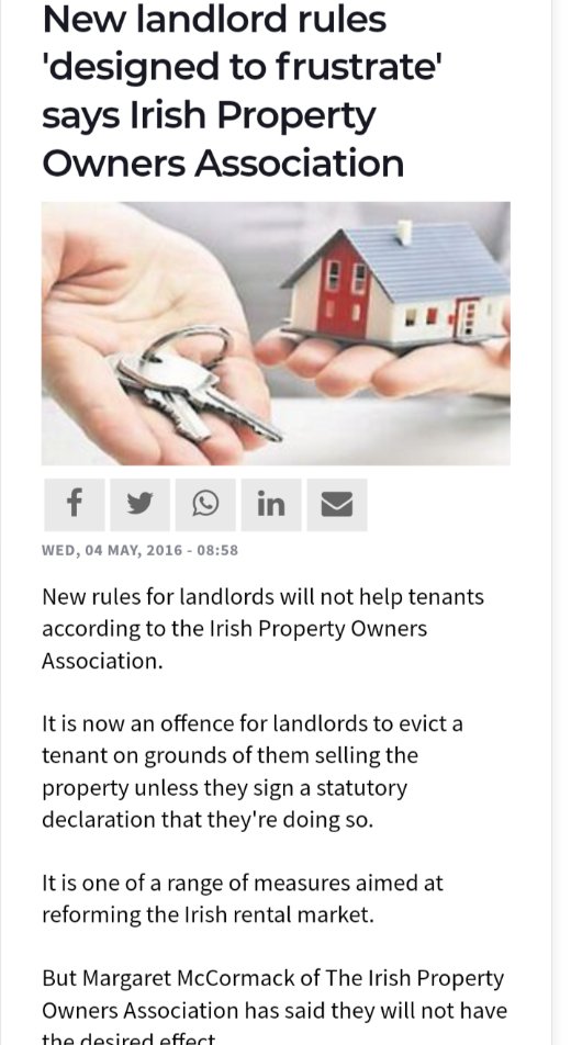 When basic measures were introduced to stop lying their way through loopholes in anti-eviction legislation the IPOA attacked the new rules as stifling red tape that would destroy the private rented sector. It takes about four minutes to fill out a statutory declaration btw.