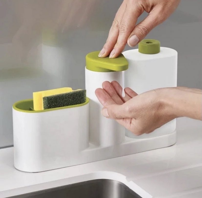 3 in 1 kitchen sink tidy set available..Put your kitchen sponge and dishwashing soap together in one place with this sink tidy set.Price- 2500Please RT