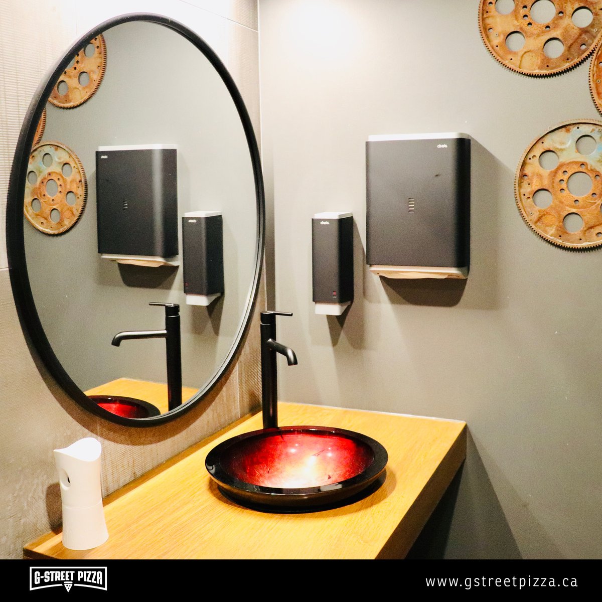 Okay, not your typical IG photo...but we have to say, our bathrooms are pretty awesome! Every inch of our space is curated to bring you the most delightful dining experience.

#foodie #supportlocal #veganoptions #gstreet #halifax #curatedspace #hfxrestaurant #gottingenstreet
