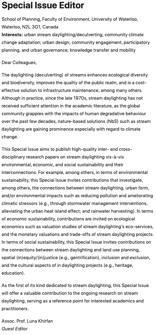 willettbranch's tweet photo. Check it out! #Stream scholarship!

1/ Sustainability's Special Issue "Sustainability and Urban Stream Daylighting Research" @StreamDaylight #streamdaylighting #sustainability #SDGs 

Read the request for manuscript submissions below with the deadline 3 May 2021. https://t.co/nGAhCIvd1W