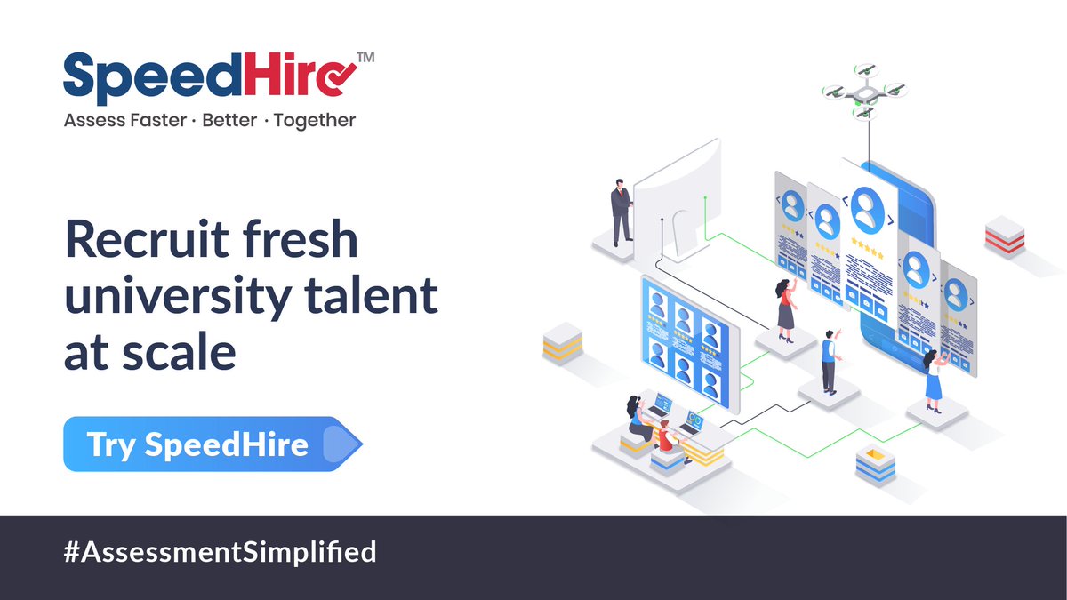 JobBuzzUpdates's tweet image. Select the best grads from any university for your business using our accurate assessments and detailed insights.

Try @speed_hire!
To know more, visit: speedhire.com

#SpeedHire #AssessmentSimplified #TalentAssessmentSimplified #RemoteTalentAssessment #TalentAssessment