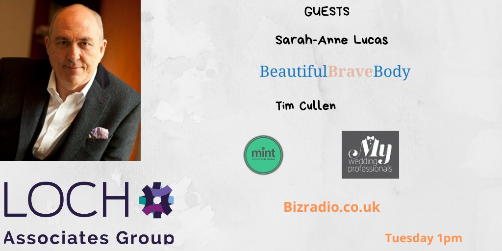On the #BBunker Radio Show on Tuesday   I'm  joined by my guests 

Sarah-Anne Lucas, yes Bird is back 
<a href="/birdonabike_/">BeautifulBraveBody</a>

Tim Cullen of MintDJs &amp; My Wedding Professionals 

Show sponsor is <a href="/LochAssociates/">Loch Associates Group</a>

All the details here ==&gt; buff.ly/2iSC6Wq