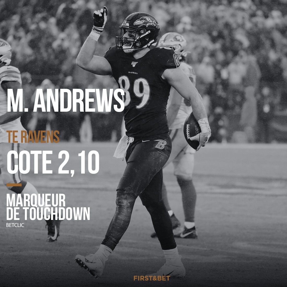 firstandbet's tweet photo. FIRST&BET #Combi4thDown
▪️L’attaque des Ravens doit retrouver la confiance face à La Défense de Washington orphelin de Young ! Après 2 prestations décevantes le TE doit être plus impliqué
◾️ Kyler Murray a des jambes de feu en ce début de saison 4 TD a la courses en 3 matchs https://t.co/QZhGmszdMB
