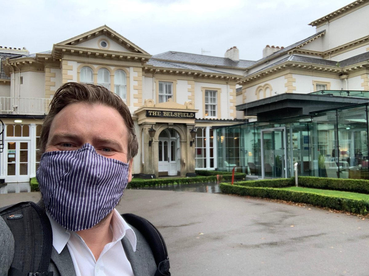 Wonderful to be back shooting a wedding after such a long break due to Covid-19 and what better place than <a href="/LauraAshHotels/">LauraAshleyHotels</a>, The Belsfield! 👰🤵❤️📷

Thanks to Stitching Pretty for the custom face mask 😷

#WeddingPhotography #StaySafe