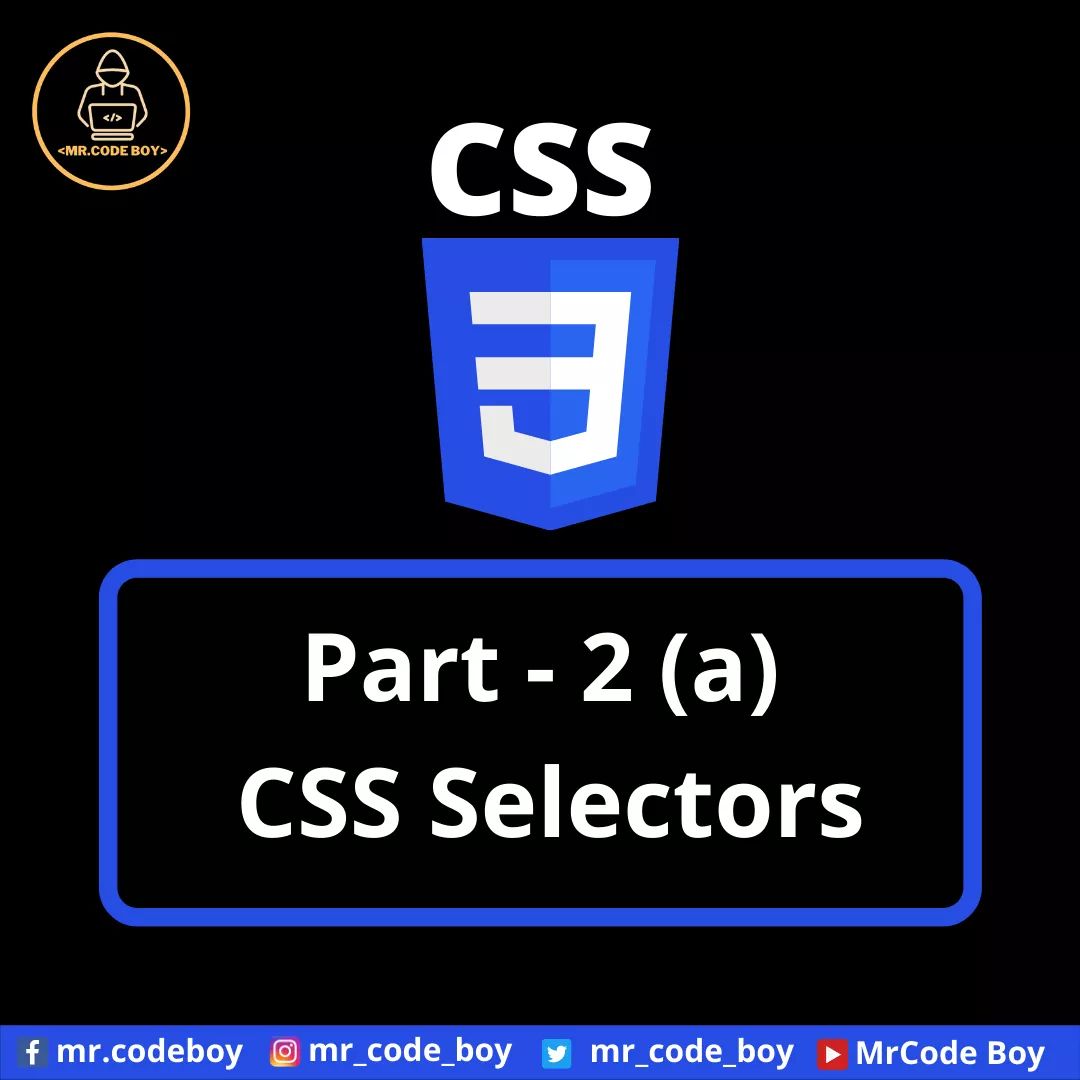 mr_code_boy's tweet image. CSS Part - 2(a) (Selectors)

Like, Share, Comment, and Follow for more technical stuff.

YouTube - bit.ly/mrcodeboy
Facebook - facebook.com/mr.codeboy/
Instagram - instagram.com/mr_code_boy/

#100DaysOfCode #html #webdeveloper #tech #software
#codinglife #webdevelopment #css