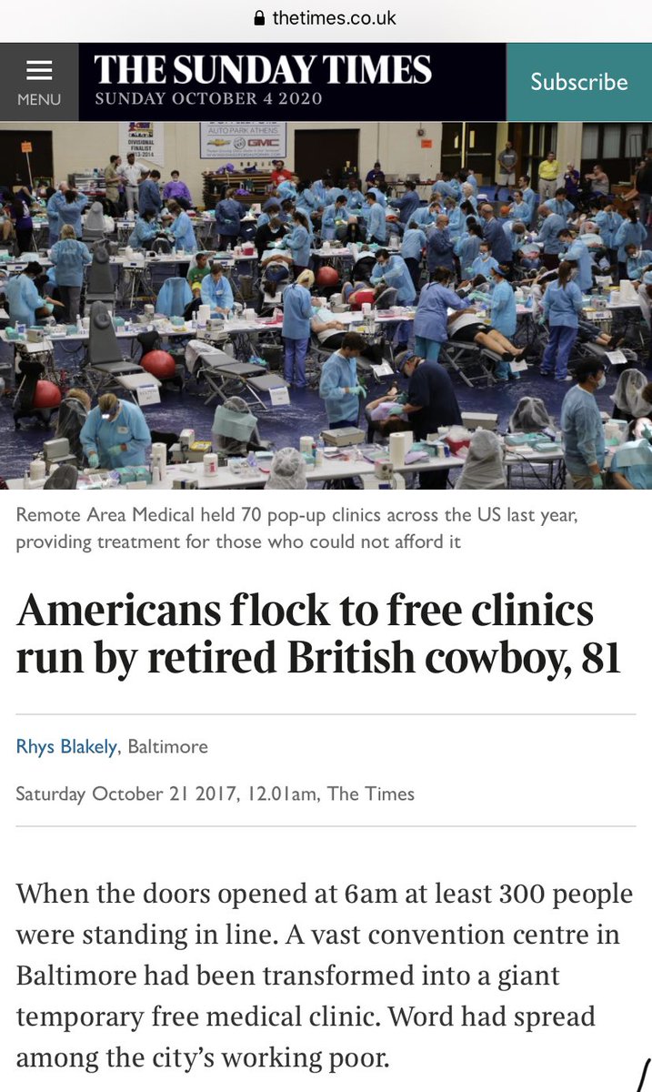 The US healthcare system is an example of islands of excellence in a sea of misery. It’s shocking that so many millions are uninsured or underinsured. Republicans and their billionaire funders have lied to the US public about what socialised means. Scenes like this are appalling