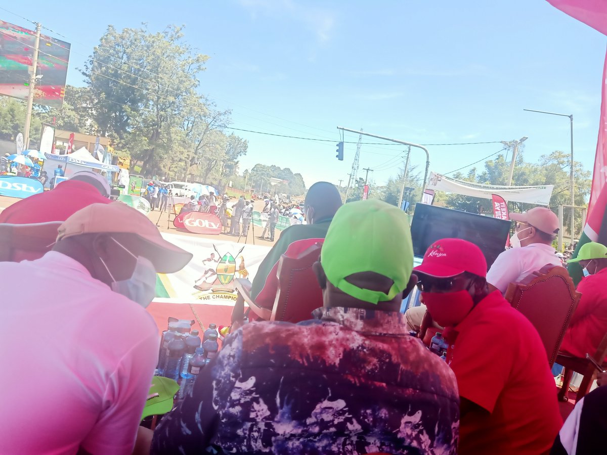 DomBiwott's tweet photo. NOREB is proud to host CS Tourism Hon. Balala and the entire team of of the Ministry of Tourism and Wildlife in Watching the London Marathon from Eldoret the city of Champions. https://t.co/ZRwiG5HHmD