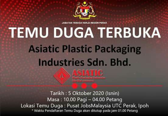 Jawatan Kosong On Twitter Temuduga Terbuka Asiatic Plastic Packaging Industries Sdn Bhd 5 October 2020 10 00 Pagi 4 00 Petang Promo Resume Template 10 10 Whatsapp Sekarang Https T Co Wt5xmfcdhr Lebih 2000