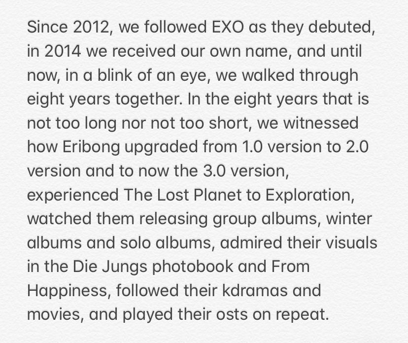 I didn’t write this. I translated this. Credit to 思锥 on Weibo.  @weareoneEXO
