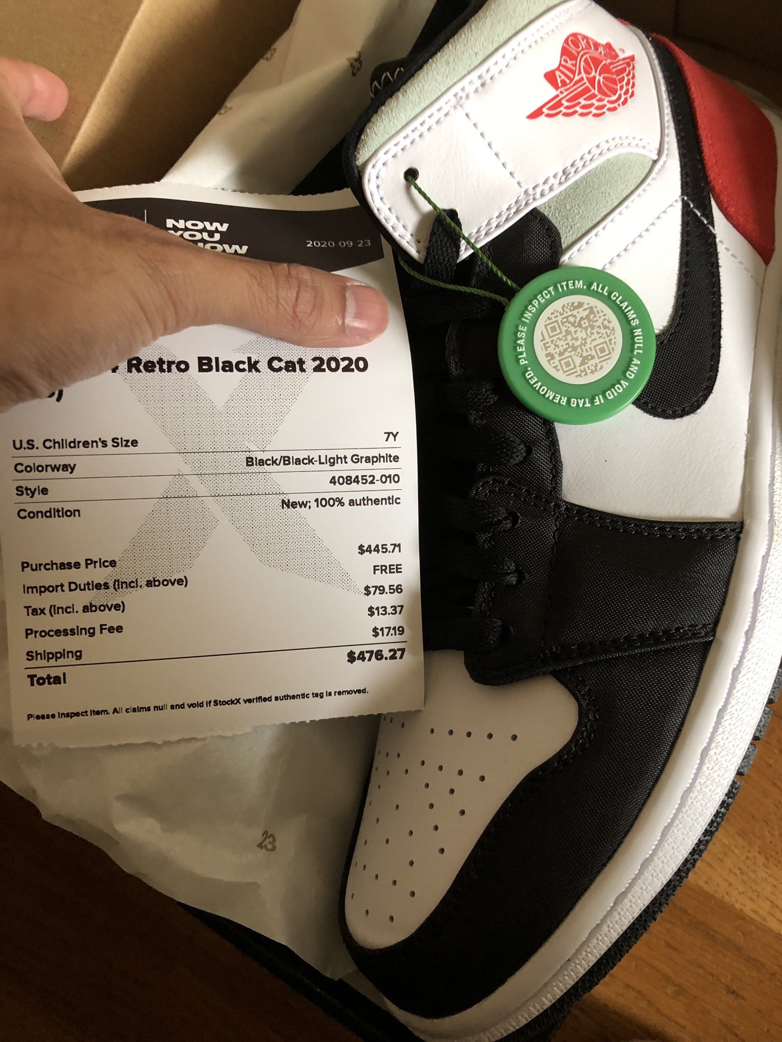 jordan 4 black cats stockx