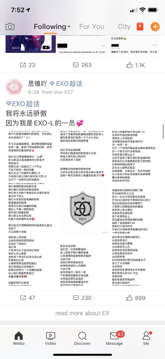 “I will forever be proud, because I’m a member of EXOL.”  @weareoneEXO