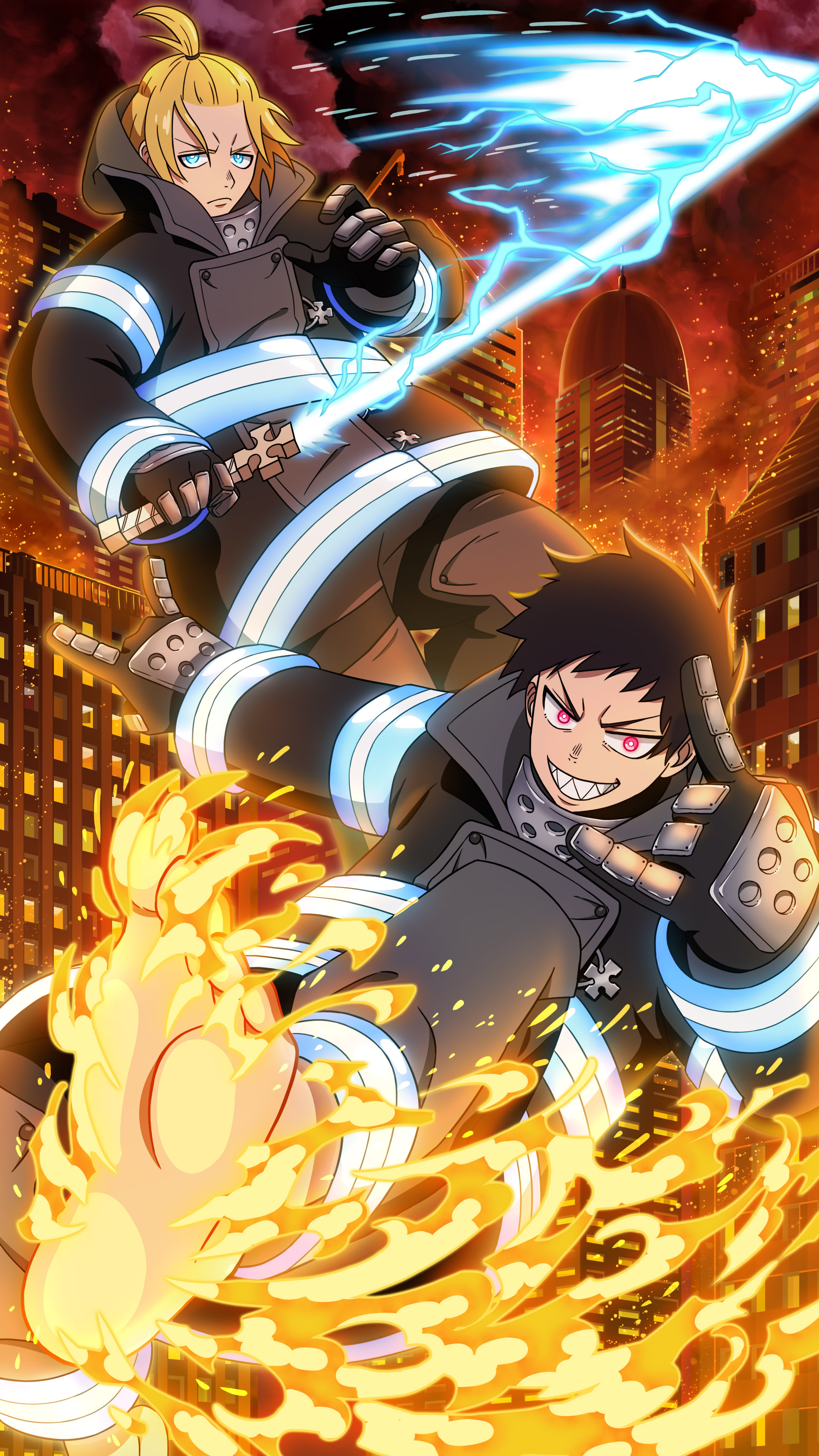 あろえ 炎炎ノ消防隊のシンラとアーサー完成した 描いてて楽しかった アニメのジョーカーがかっこ良過ぎて マジ幸せになってくれっっ この作品個性的でかっこいいキャラ多くて 作者の脳内が見たくなるｗ 炎炎ノ消防隊 シンラ アーサー T
