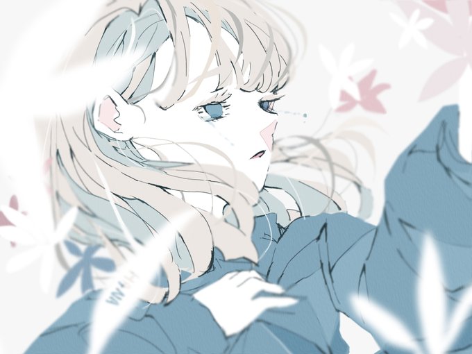 花びらと化す女の子 イラスト紹介 ノーコピーライトガール