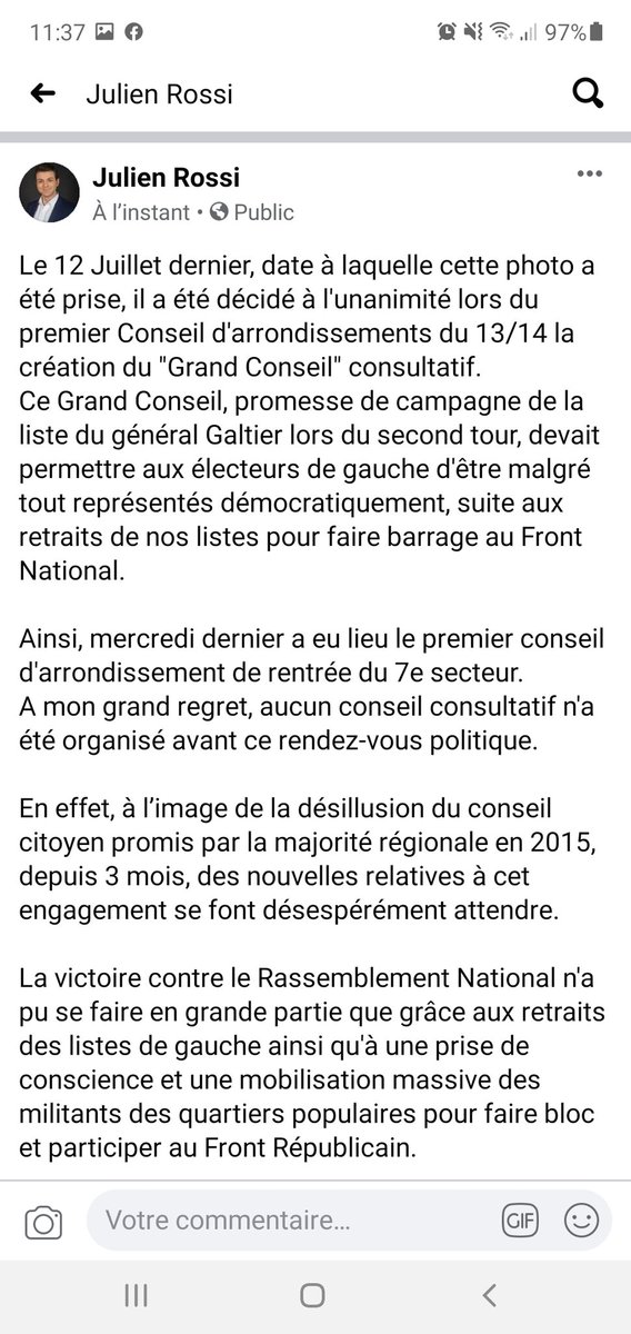 JulienRossi_13's tweet photo. Le Grand Conseil citoyen dans le 13/14 : un dû à la démocratie. https://t.co/dSR1uF8XsD