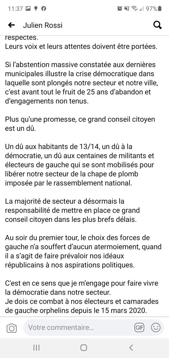 JulienRossi_13's tweet photo. Le Grand Conseil citoyen dans le 13/14 : un dû à la démocratie. https://t.co/dSR1uF8XsD