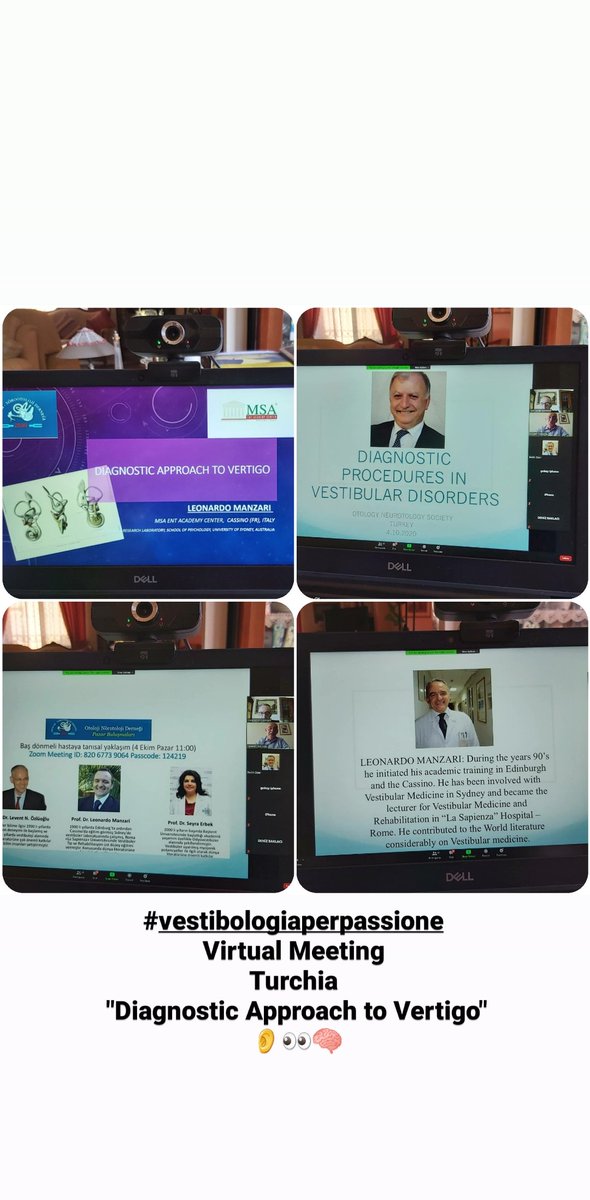 Leonard03324345's tweet photo. 🗣"Diagnostic procedures in Vestibular Disorders" 
Partecipando Virtual Meeting organizzato dal Prof. N.Ozgirgin con i colleghi turchi per discutere di 
"Approccio diagnostico alla Vertigine" 
#vestibologiaperpassione 
#innerear #vestibular2020 #vestibularmedicine #videoHIT 
👂👀 https://t.co/W2Em7E06Vw