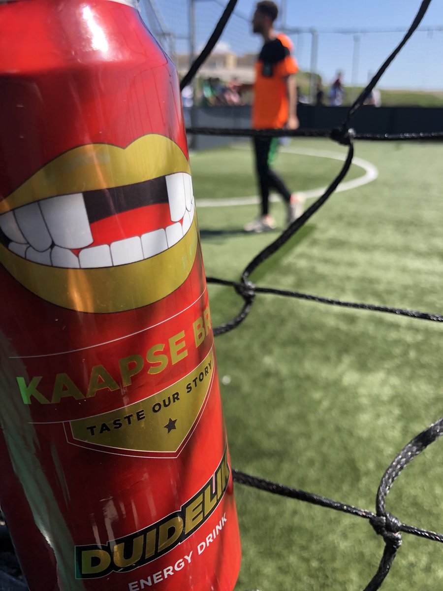 AfriWineTrade's tweet photo. Die @KaapseBru HekkieBekkie #Duidelik maak die #5Aside soccer vol!! Sunday Cape Flats football!! Bringing the People’s Energy!! https://t.co/xgncbgqfqk