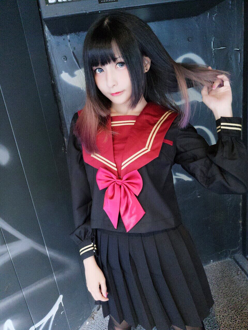 画像,黒いJK🖤#JK #制服 #セーラー服 #モモ #lovesweetmomo https://t.co/FQ3AXLDMLo…