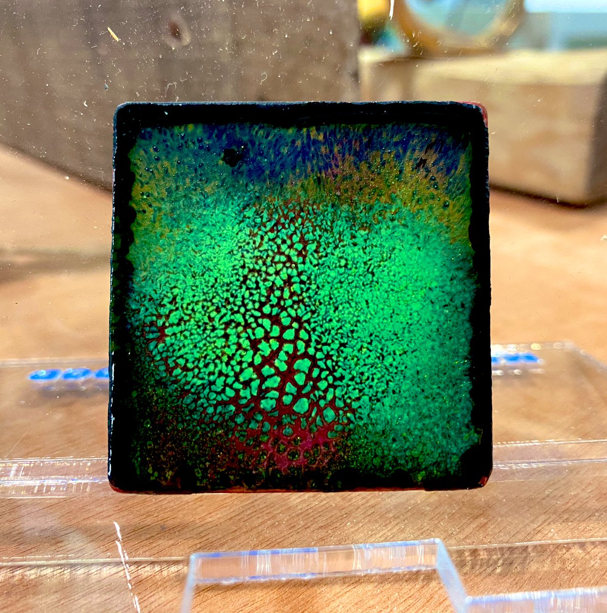 SquarePegs_WM's tweet photo. So glad to be showcasing more of our @SquarePegs_WM products made at @Ridgewood_High at @SCDT_Creatives. Back open and COVID safe. Come and see our Enamelled copper brooches made by our team. https://t.co/oTAJ5jgssF