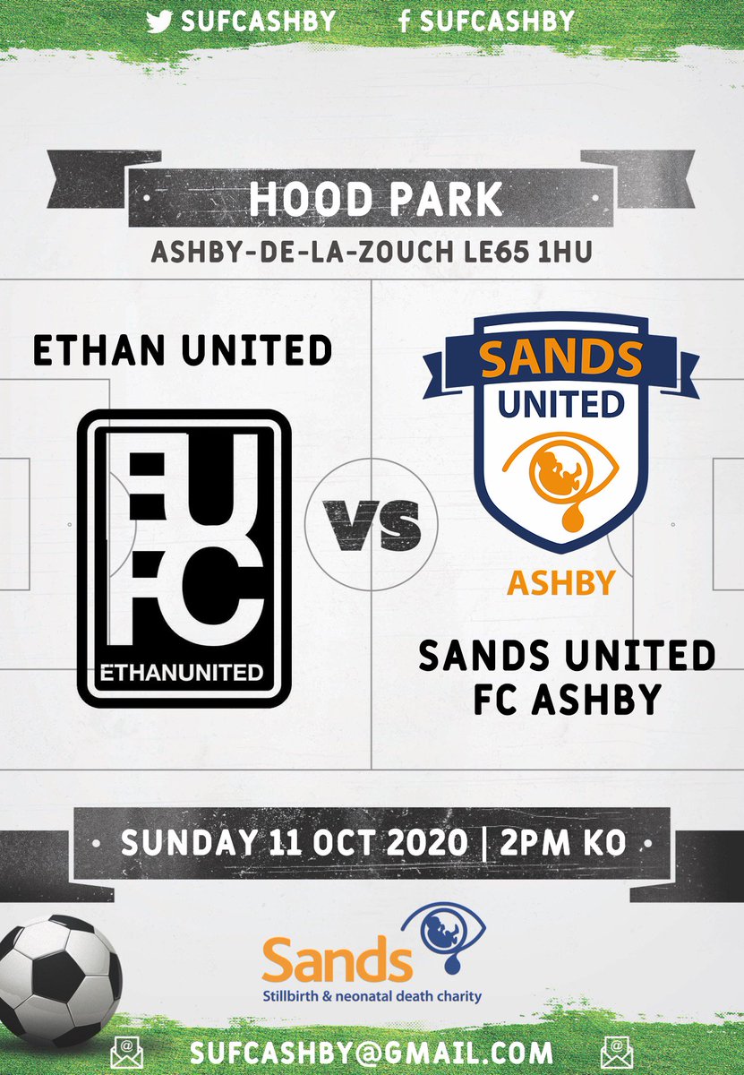 SUFCAshby's tweet photo. Sunday 11th October, 2pm Kick off. Ethan United v SUFC Ashby. Hood Park, North Street, Ashby
One week today until our first 11-a-side match. Everyone welcome, it would be lovely to see as many of you as possible to come and support both our amazing charities 💙🧡⚽️🧡💙 https://t.co/rX5iq1eXd3