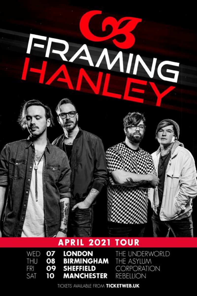 🔹🔸The mighty @FramingHanley join us on Friday 9th April 2021 😁 🔶🔹 This will be one of Framing Hanley’s first shows in the UK since 2014! Check out the new album ffm.to/framinghanleye… Tickets: corporation.org.uk/gig/2483
