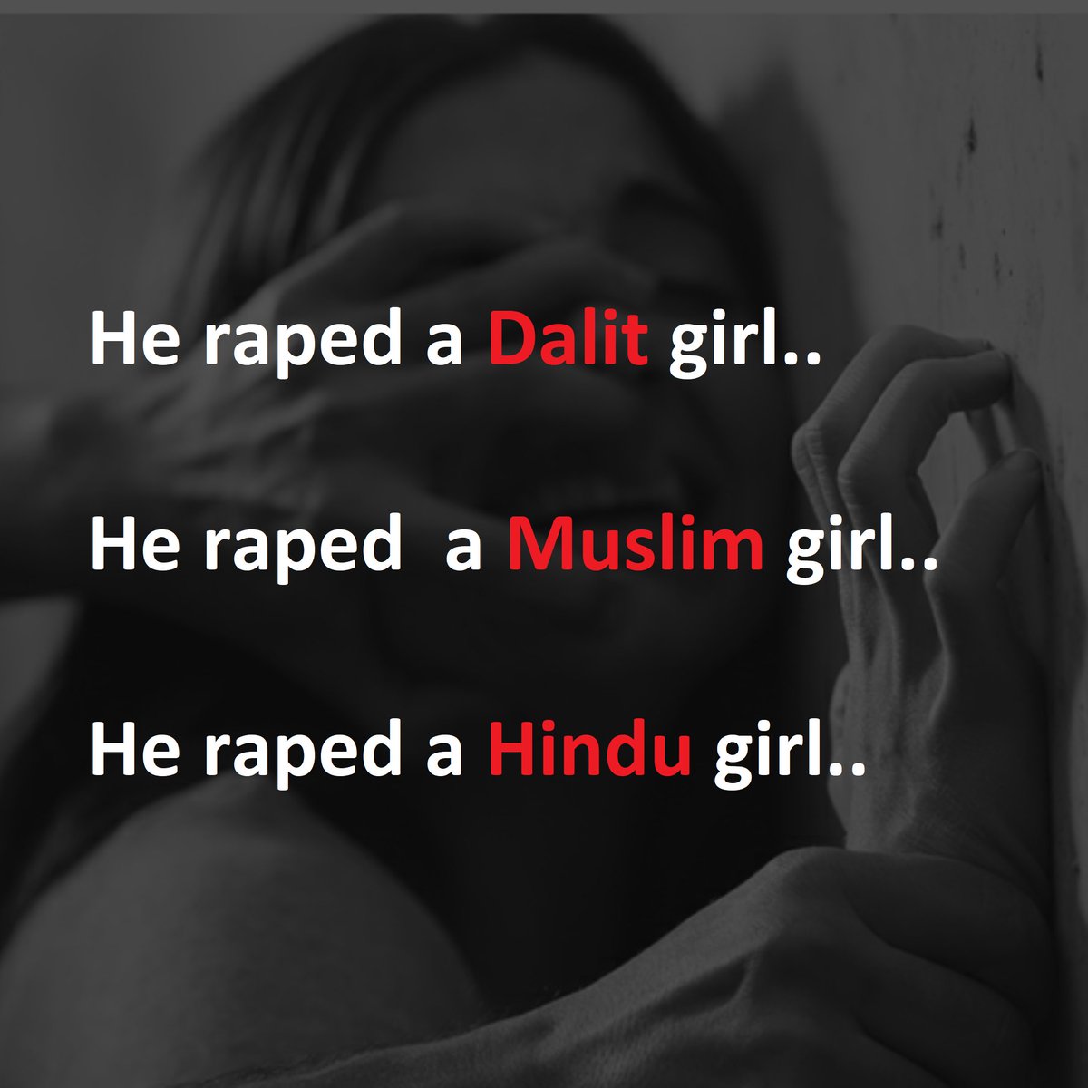 #JusticeforDalits or #JusticeForManisha ?
Every time you bring caste of the victim, her justice goes unaddressed.
Instead of women's safety, you give it a communal angle.

RT if agree!
