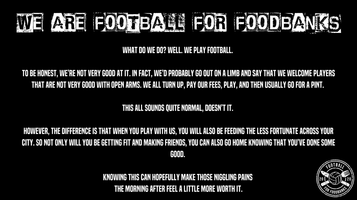 Football For Foodbanks CIC tweet media