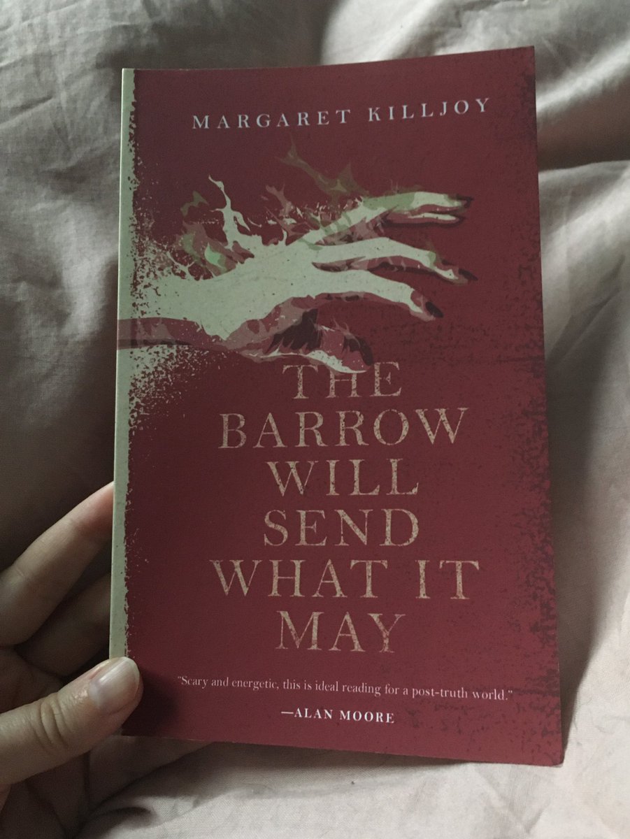 Day 4 of  #31DaysOfFemaleHorror is  @magpiekilljoy’s The Barrow Will Send What It May, a perfect one-sitting-read about a queer, anarchist Buffy gang committing minor crimes, hanging out in libraries, and battling a necromancer