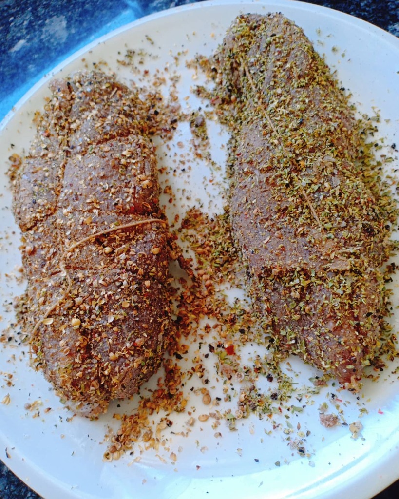 1gastronomy's tweet photo. #curing #Time #charcuterie #curingmeat #porkloin #pork #loin with #spices #infused #salt #oregano #coriander #seeds #pepper
In #one #month will be #ready
#looking #forward #tasting it
#gastronomy #gastronomynetwork https://t.co/Ris6hPL3OM https://t.co/tqmMqxXr4L
