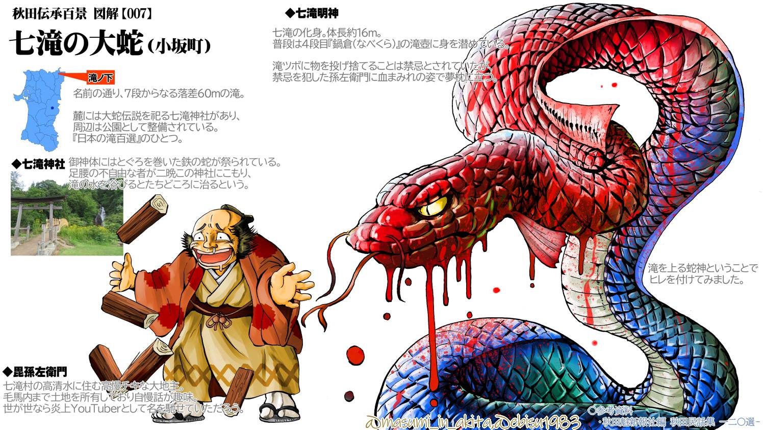 マスミさんの秋田探訪 秋田伝承百景 007 七滝の大蛇 小坂町 ジャンル 伝説 民話 T Co Yqyzun4yee マスミさんの秋田探訪 秋田伝承百景 007 七滝の大蛇 小坂町 ジャンル 伝説 民話 T Co Yqyzun4yee