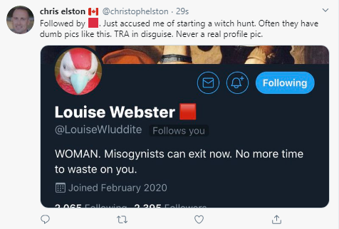 The man's delusion has reached unhinged proportions, he's denouncing fake accounts by TREs masquerading as real women. I don't know the other three but I know  @kelly_white88 is not a TRE or a fake account created just to annoy him. This is now officially worrisome.