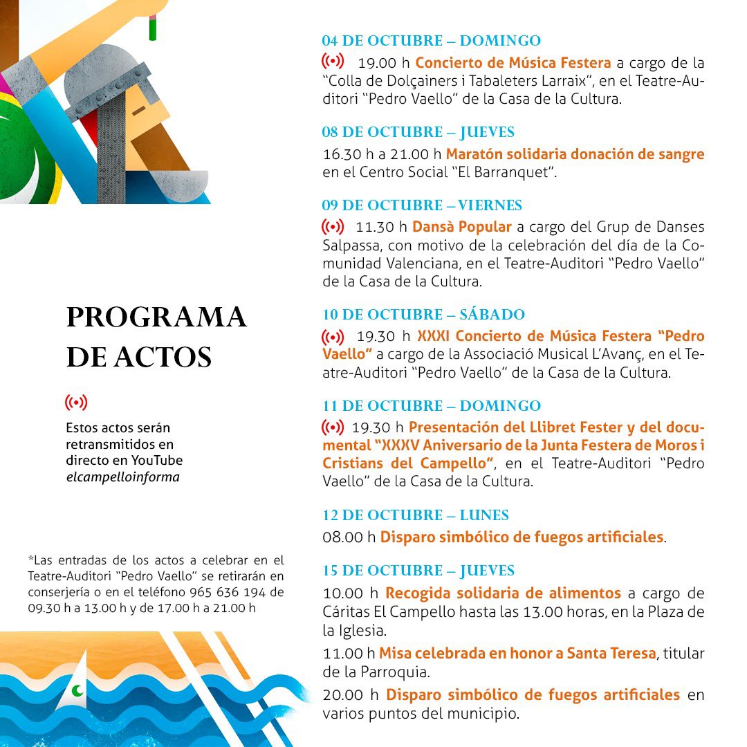 ElCampelloAyto's tweet photo. 🌙➕PROGRAMA DE ACTOS
#MiC2020 @festesCampello @CampelloTurismo https://t.co/llMHe3bhAc