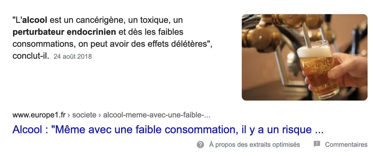 "Sa consommation régulière peut engendrer de graves problèmes de santé, car c’est aussi un perturbateur endocrinien."Source ? Détails ? Pouvez-vous développer ou faut-il vous croire sur parole ?Nous attendons votre tribune passionnée sur le fléau de l'alcool. Santé !