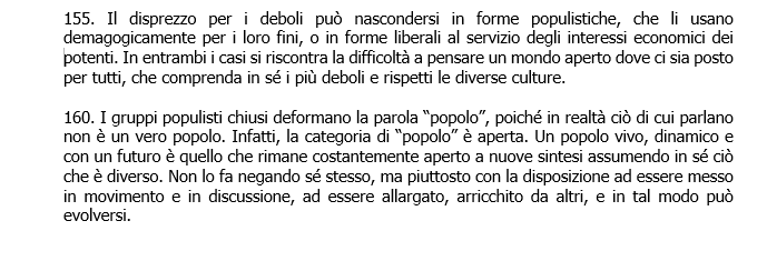 La nuova Enciclica di papa Francesco…una critica molto dura al populismo (e non solo) #4ottobre #SanFrancescodAssisi #facciamorete